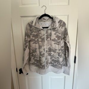 Athleta Gray Camo Utility Jacket